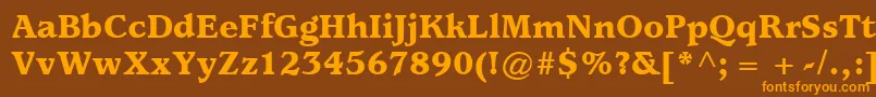 Шрифт ItcUsherwoodLtBlack – оранжевые шрифты на коричневом фоне
