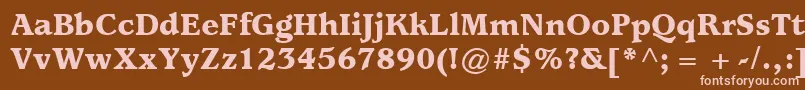 ItcUsherwoodLtBlack Font – Pink Fonts on Brown Background