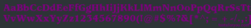 ItcUsherwoodLtBlack Font – Purple Fonts on Black Background