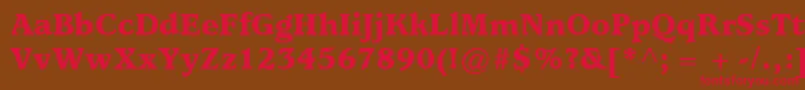 ItcUsherwoodLtBlack Font – Red Fonts on Brown Background