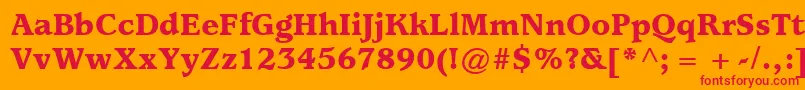 ItcUsherwoodLtBlack Font – Red Fonts on Orange Background