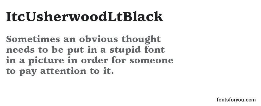 ItcUsherwoodLtBlack Font