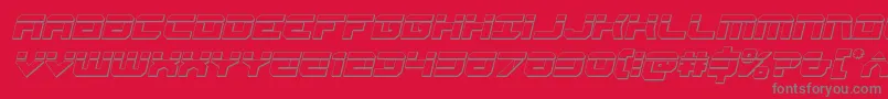 Шрифт Gearheadbulletital – серые шрифты на красном фоне