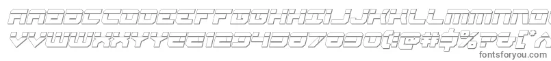 フォントGearheadbulletital – 白い背景に灰色の文字