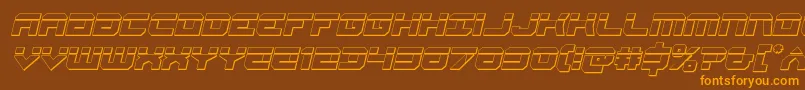 Gearheadbulletital Font – Orange Fonts on Brown Background