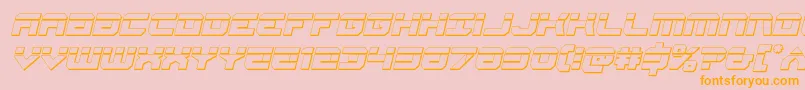 Gearheadbulletital Font – Orange Fonts on Pink Background