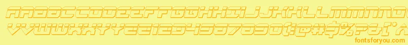 Gearheadbulletital Font – Orange Fonts on Yellow Background