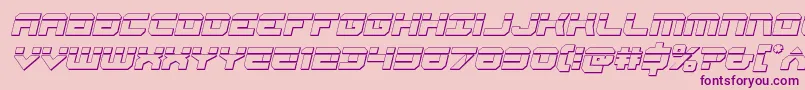 Gearheadbulletital-Schriftart – Violette Schriften auf rosa Hintergrund