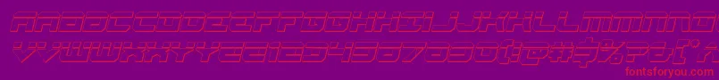 Gearheadbulletital Font – Red Fonts on Purple Background