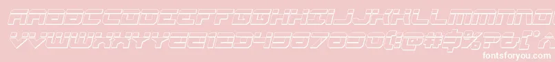 Gearheadbulletital-Schriftart – Weiße Schriften auf rosa Hintergrund