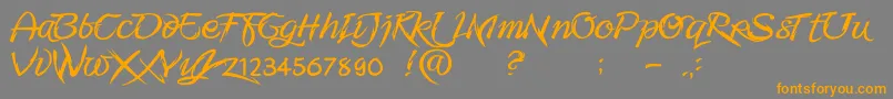 FMiringCampotype Font – Orange Fonts on Gray Background