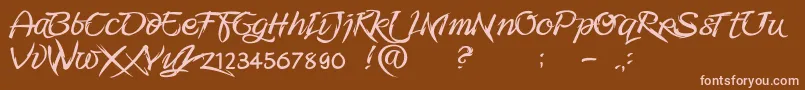 FMiringCampotype Font – Pink Fonts on Brown Background