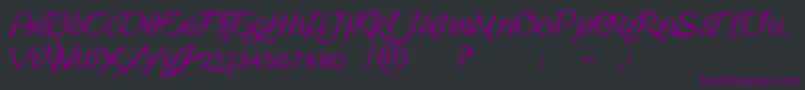 FMiringCampotype Font – Purple Fonts on Black Background