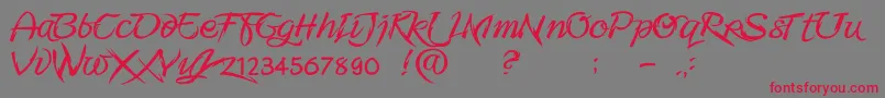 FMiringCampotype Font – Red Fonts on Gray Background