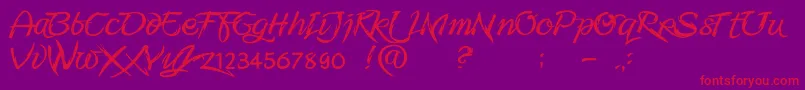 FMiringCampotype Font – Red Fonts on Purple Background