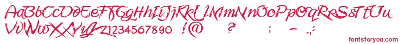 FMiringCampotype Font – Red Fonts on White Background