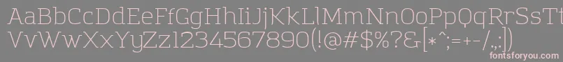 AmazingGroteskLight-Schriftart – Rosa Schriften auf grauem Hintergrund