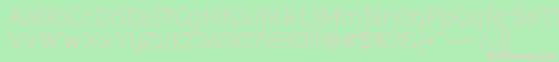 AmazingGroteskLight Font – Pink Fonts on Green Background