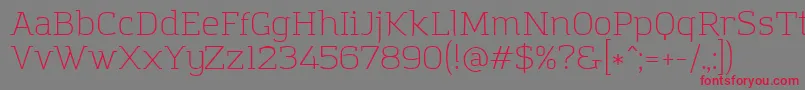 AmazingGroteskLight Font – Red Fonts on Gray Background