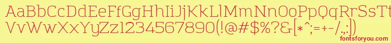 AmazingGroteskLight Font – Red Fonts on Yellow Background