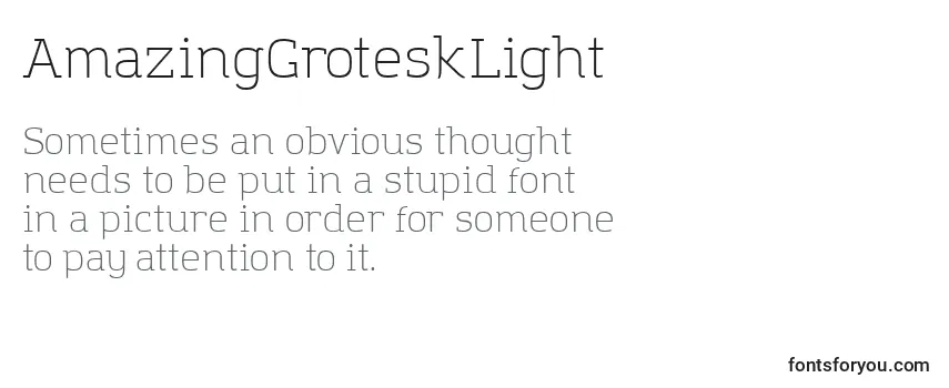 AmazingGroteskLight Font