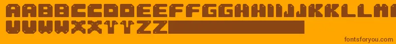 Sung Font – Brown Fonts on Orange Background