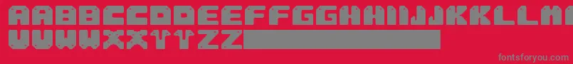 Sung Font – Gray Fonts on Red Background