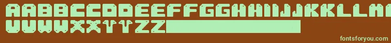 Sung Font – Green Fonts on Brown Background
