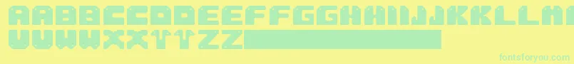 Sung Font – Green Fonts on Yellow Background