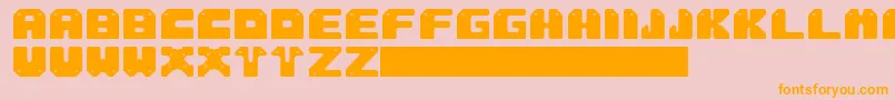 Sung Font – Orange Fonts on Pink Background