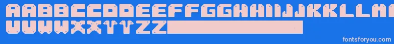 Sung Font – Pink Fonts on Blue Background