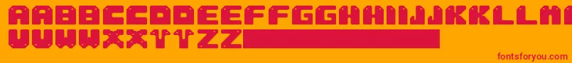 Sung Font – Red Fonts on Orange Background