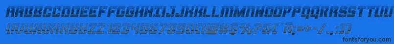 Шрифт Thundertroopergradital – чёрные шрифты на синем фоне
