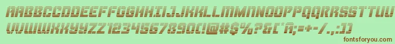 Thundertroopergradital Font – Brown Fonts on Green Background