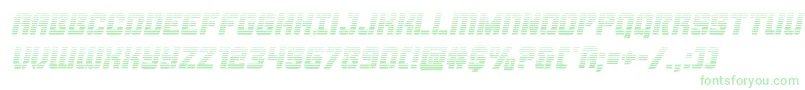 Thundertroopergradital-fontti – vihreät fontit valkoisella taustalla