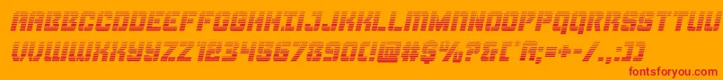 Шрифт Thundertroopergradital – красные шрифты на оранжевом фоне