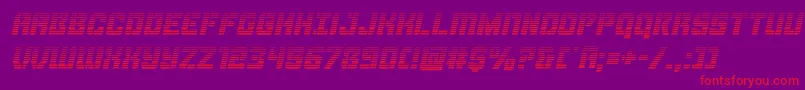 Thundertroopergradital Font – Red Fonts on Purple Background