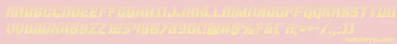 Thundertroopergradital Font – Yellow Fonts on Pink Background