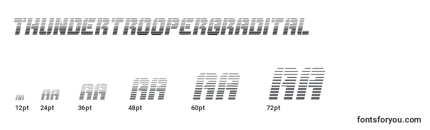 Размеры шрифта Thundertroopergradital
