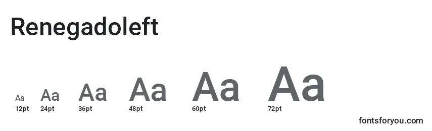 Renegadoleft Font Sizes