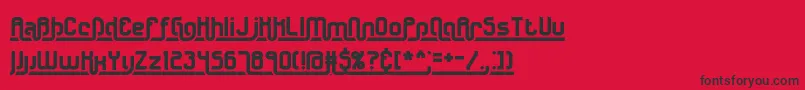 Underscore2Brk Font – Black Fonts on Red Background