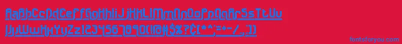 Underscore2Brk Font – Blue Fonts on Red Background