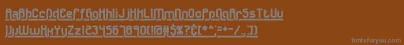 フォントUnderscore2Brk – 茶色の背景に灰色の文字