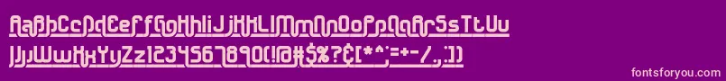 Underscore2Brk Font – Pink Fonts on Purple Background