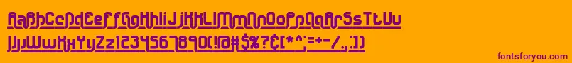 Underscore2Brk Font – Purple Fonts on Orange Background