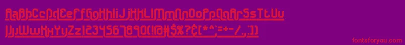 フォントUnderscore2Brk – 紫の背景に赤い文字