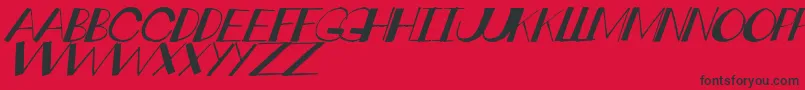 CrankdealTilt Font – Black Fonts on Red Background