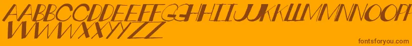 CrankdealTilt Font – Brown Fonts on Orange Background
