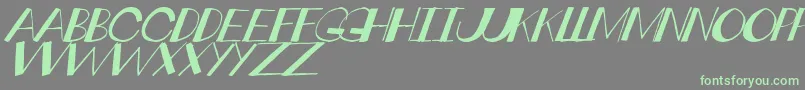 CrankdealTilt-Schriftart – Grüne Schriften auf grauem Hintergrund