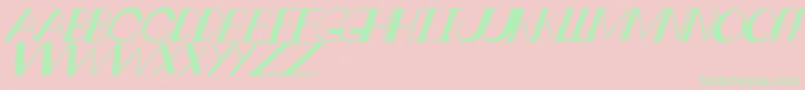 CrankdealTilt Font – Green Fonts on Pink Background